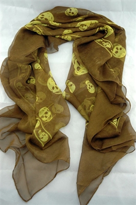 Silkaline skull scarf - Gold